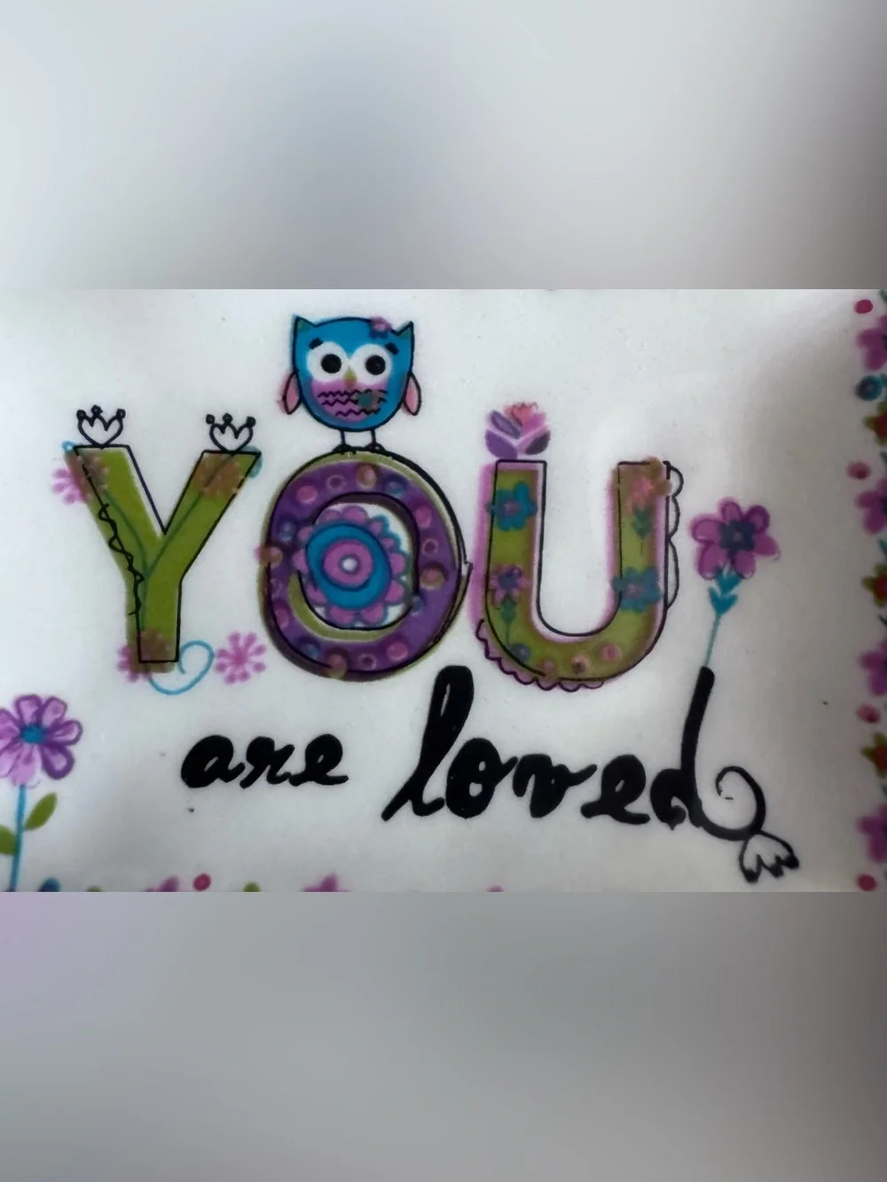 NATURAL LIFE Multicolor 'YOU are loved' Decorative Trinket Dish